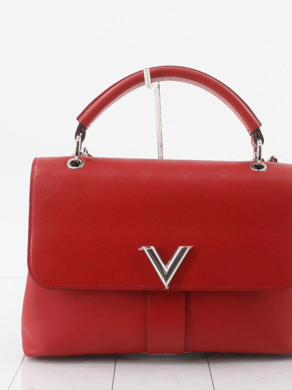 LV Red Monogram Leather Very One Handle Bag